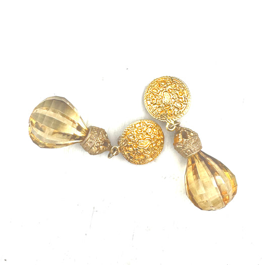 Faceted Citrine Earrings